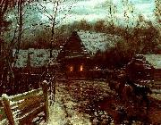 Nikolay Nikanorovich Dubovskoy The November evening oil painting